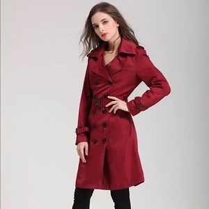 British Double Breasted Slim Trench Windbreaker